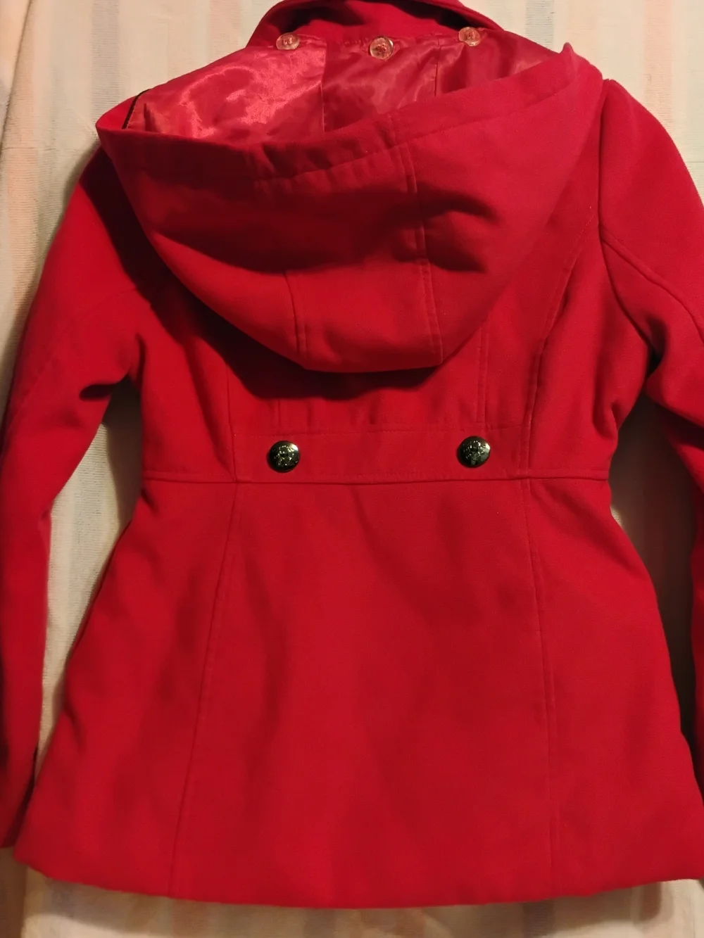 Jessica Simpson Girls Red Double-Breasted Pea Coat